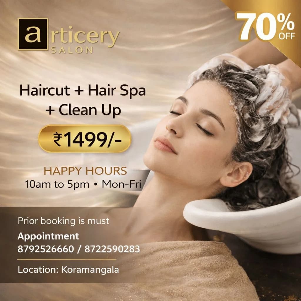 Haircut + Hair Spa + Clean Up — 70% off at Articery Salon