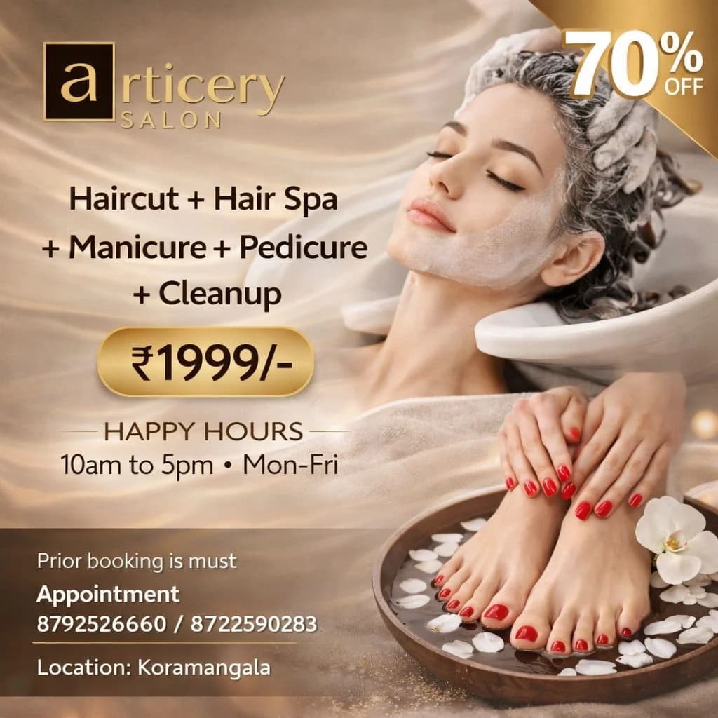 Haircut & Pedicure — 70% off at Articery Salon
