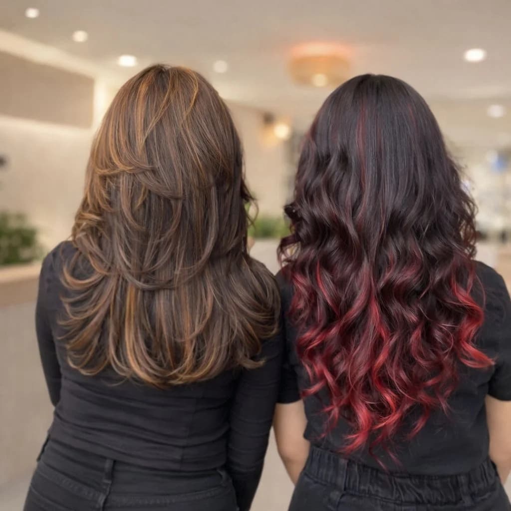 Dual hair color showcase at Articery