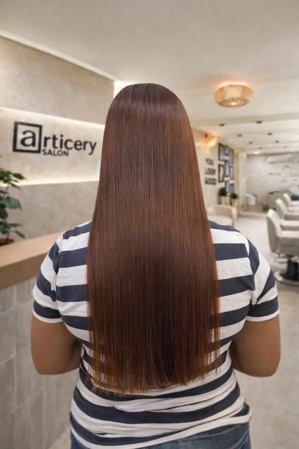 Sleek straight hair at Articery Salon