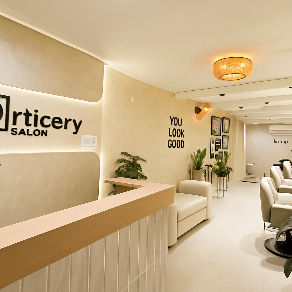 Articery salon reception and lobby