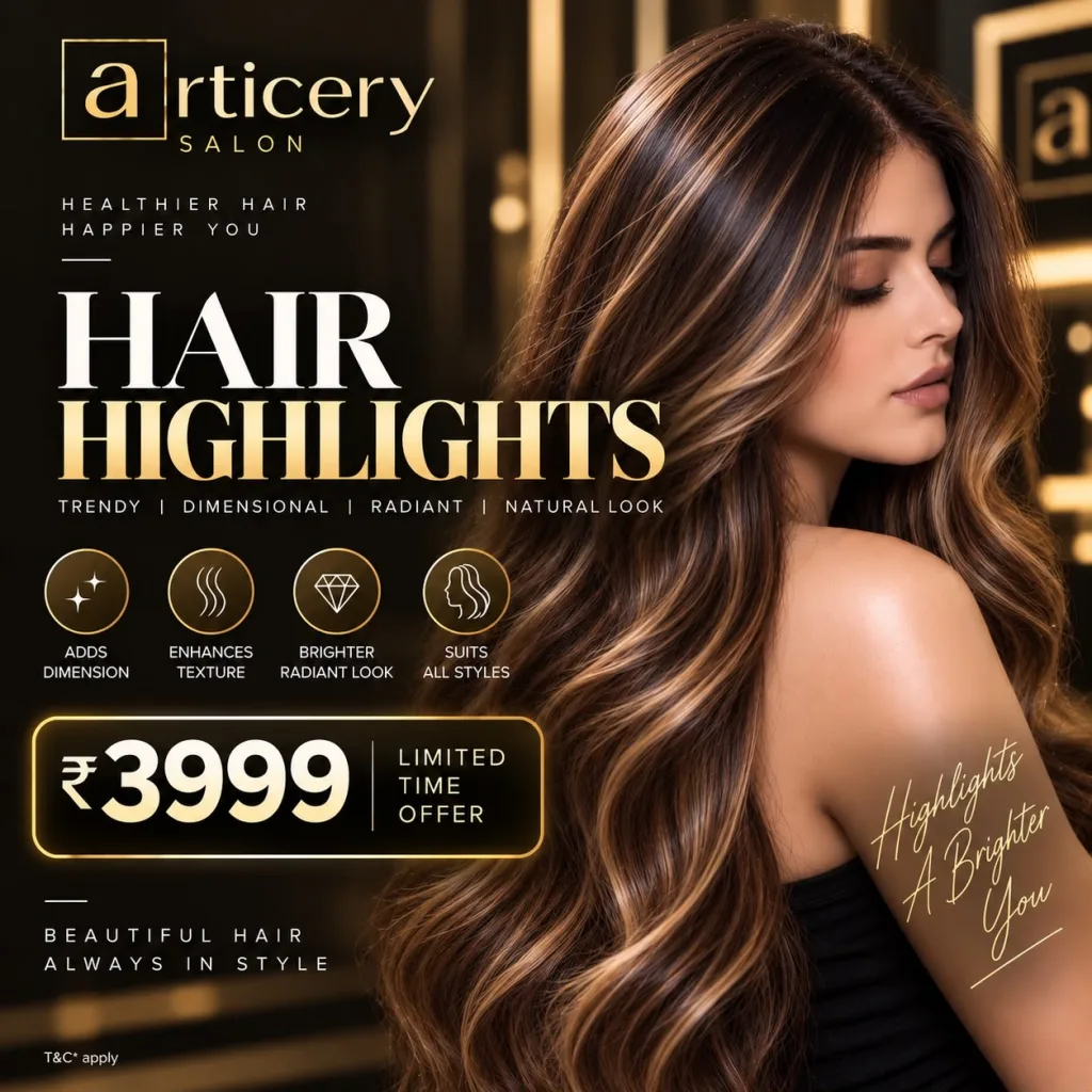 Hair Highlights — Rs.3,999/- at Articery Salon